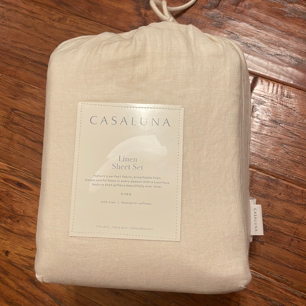 New. King. 💯 %Linen set by Casaluna